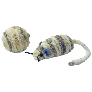 Cat toy mouse with ball Dogman Terry (x2) image-0