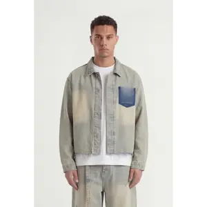 Denim-overshirt Don't Waste Culture Trenwyn image-1