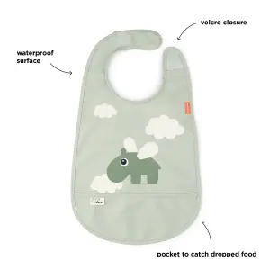 Bavoir avec fermeture velcro Done by Deer Happy Clouds image-3