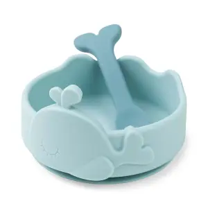 Bol ventouse et cuillère silicone bébé Done by Deer Wally