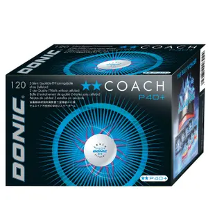 Lot de 120 balles de tennis de table Donic Coach P40+** (40 mm) image-1
