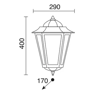Support murale classique douille moyenne Dopo lighting Elite 6 IP44