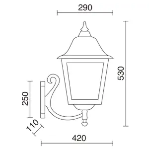 Applique murale Dopo lighting Rob Medium IP44 E27 image-1