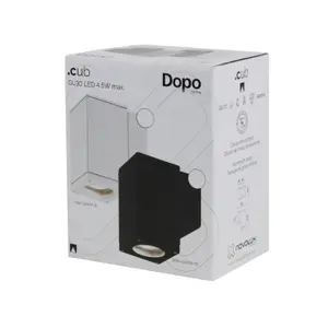 Wandlamp Dopo lighting Cub Square IP54 GU10 image-2