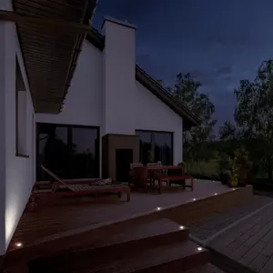 Spot Recessed Wall/Floor Dopo lighting Rain Round Blue IP67 G9 Bulb 170lm CRI80 3000K image-1