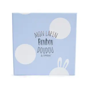 Plush Doudou & compagnie Lapin Bonbon Bleu image-2