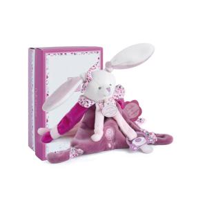 dc2701-rabbit-cherry-plush-with-pacifier-clip-doudou-compagnie-pink-17-cm