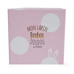 Plush Doudou & compagnie Lapin Bonbon Rose image-2