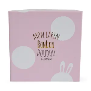 Plush Doudou & compagnie Lapin Bonbon Rose image-2