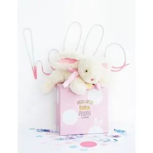 Plush Doudou & compagnie Lapin Bonbon Rose image-3