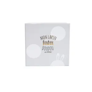 Plush Doudou & compagnie Lapin Bonbon Taupe image-2