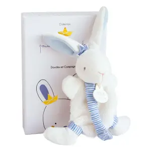 Plush with pacifier clip Doudou & compagnie Lapin Matelot image-1