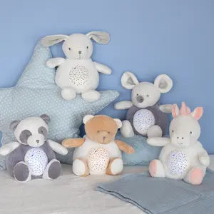 3-light nightlight with natural sound music Doudou & compagnie Lapin image-2