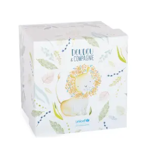 Plush with pacifier clip Doudou & compagnie Unicef - Lion image-1