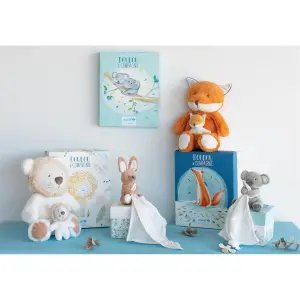 Plush with pacifier clip Doudou & compagnie Unicef - Lion image-3