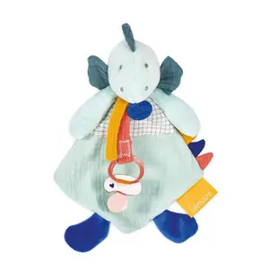 Plush with pacifier clip Doudou & compagnie Les Calinousaures - Filou image-1