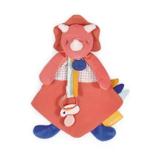 Plush with pacifier clip Doudou & compagnie Les Calinousaures - Lou image-1