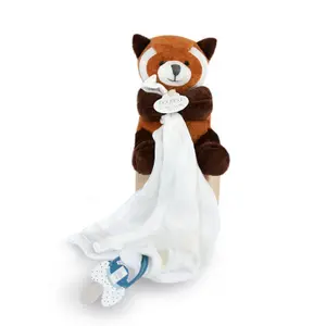 Pacifier + comforter with pacifier clip Doudou & compagnie Unicef - Panda image-1