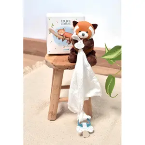 Pacifier + comforter with pacifier clip Doudou & compagnie Unicef - Panda image-3