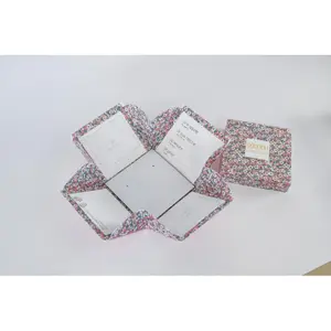 Comforter set with pink rabbit puppet Doudou & compagnie Boh'Aime 12 cm image-2