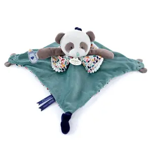 Soft toy panda with finger puppet Doudou & compagnie image-0