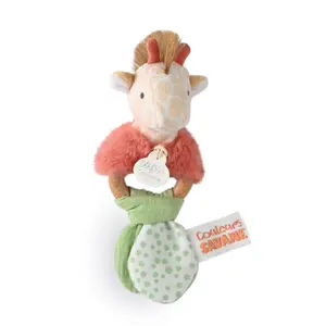 Wooden giraffe rattle Doudou & compagnie 15 cm image-0