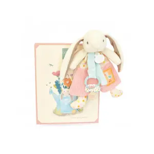 Soft toy pacifier clip Doudou & compagnie Ciboulette image-1