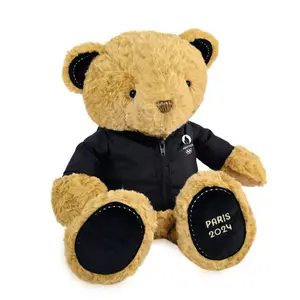 Peluche ours avec veste Paris 2024 Premium 37 cm