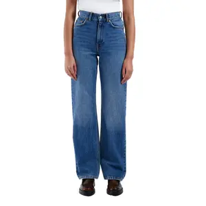 Womens Washed Straight Jeans Dr. Denim Echo