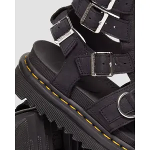 Damen Keilsandaletten aus Nubuk mit Reißverschluss Dr Martens Tumbled image-2