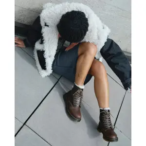 Bottines à fausse fourrure femme Dr Martens 1460 image-1