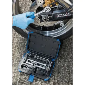 Motorcycle Tool Set Socket & Ratchet Metric & Imperial Draper image-3
