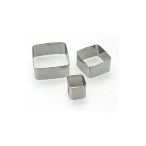 Creative activity pieces Square metal cookie cutter Dtm loisirs creatifs (x12) image-0