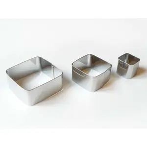 Creative activity pieces Square metal cookie cutter Dtm loisirs creatifs (x12) image-1