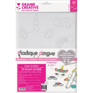 Creative activities cut-out unicorn jewelry kit Dtm Loisirs Creatifs image-0