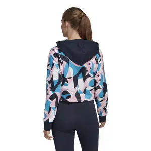 Sudadera con capucha para mujer adidas Sport ID Printed Crop image-4