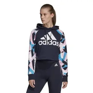 Sudadera con capucha para mujer adidas Sport ID Printed Crop image-2