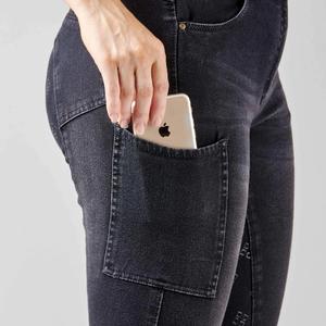 Pantalón vaquero de equitación con estampado de silicona de agarre total para mujer Dublin Shona image-3