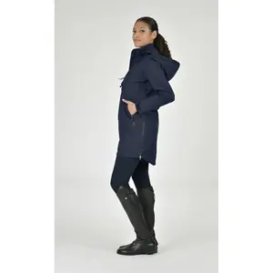 Casaco de equitação à prova de água para mulheres Dublin Larni Longline image-2