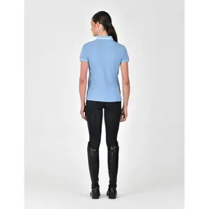 Women's cotton polo shirt for riding Dublin image-1