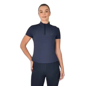 Női 1/4 zip-es lovas póló Dublin image-0