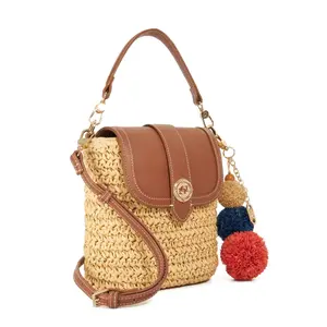 Women's Raffia Crossbody Bag Dune London image-1