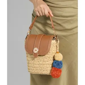 Women's Raffia Crossbody Bag Dune London image-4