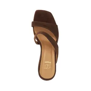 Women's Square Heel Suede Mules Dune London image-1