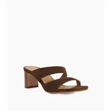 Women's Square Heel Suede Mules Dune London image-2