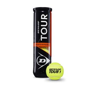 601328-ror-med-4-tennisbollar-dunlop-tour-performance-gul-tu