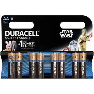 Piles alcaline type AA 1,5V R06 Duracell Ultra Power (x8)