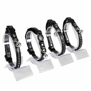 Leather cat collar & diamonds Duvoplus