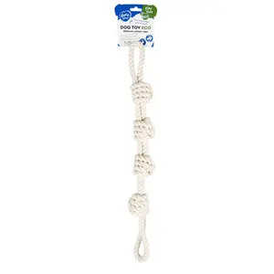 Dog Rope Double Rope with 4 Knots Duvoplus Eco image-1