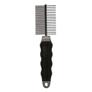 10049-flea-comb-for-dogs-68-pins-duvoplus-black-grey-22-5x5x3-cm